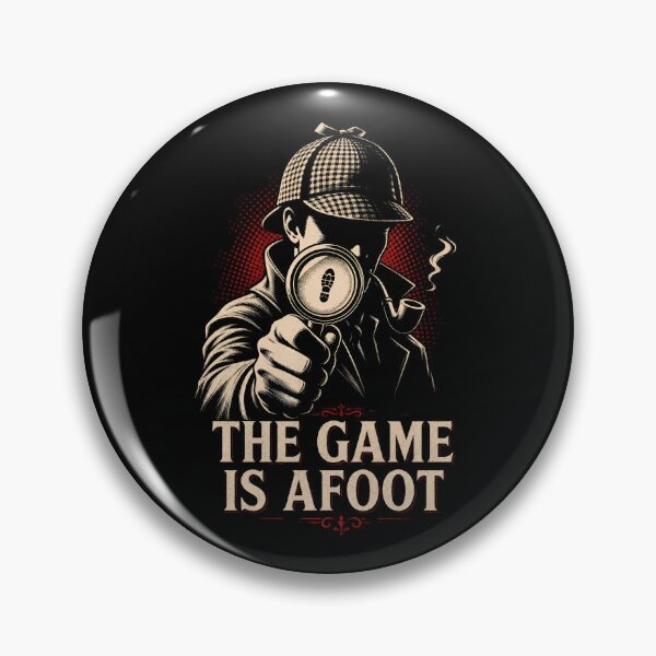 Item preview, The Game Is Afoot Sherlock Holmes Footprint Comic Art designed and sold by Fenay Designs.