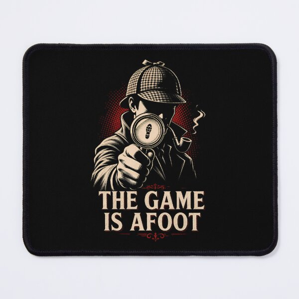 Item preview, The Game Is Afoot Sherlock Holmes Footprint Comic Art designed and sold by Fenay Designs.