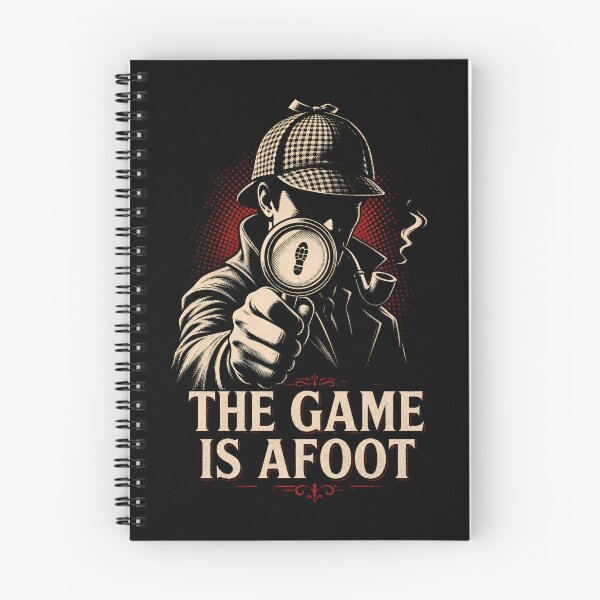 Item preview, The Game Is Afoot Sherlock Holmes Footprint Comic Art designed and sold by Fenay Designs.