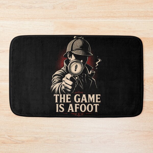 Item preview, The Game Is Afoot Sherlock Holmes Footprint Comic Art designed and sold by Fenay Designs.