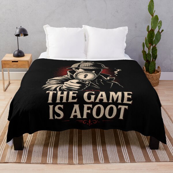 Item preview, The Game Is Afoot Sherlock Holmes Footprint Comic Art designed and sold by Fenay Designs.