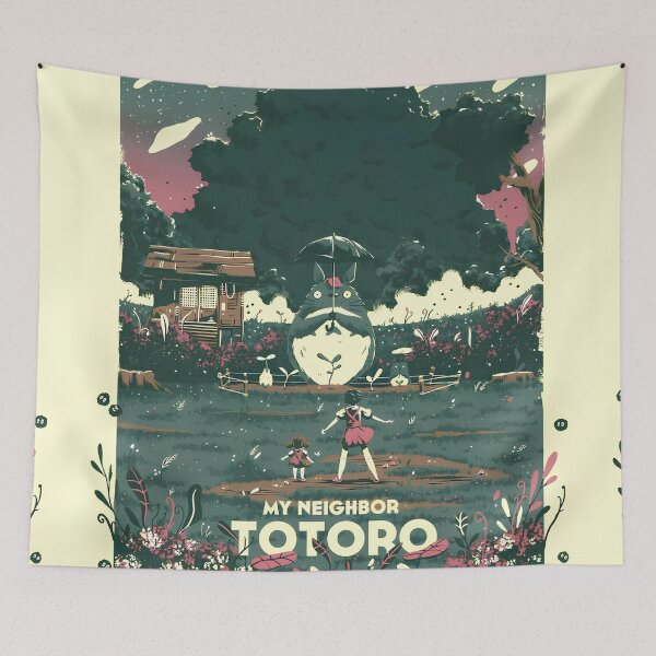 Item preview, Cute kawaii art girl [[totoros]] -%[ghiblis]%- outside playing aways  designed and sold by mc-montgomery.