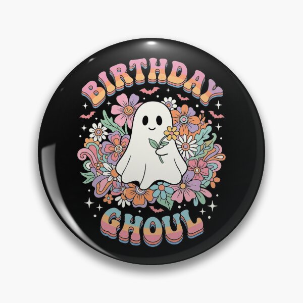 Item preview, Birthday Ghoul Cute Ghost Retro Floral Happy Birthday designed and sold by longngusuc.