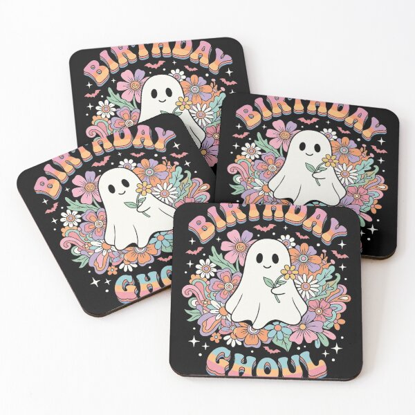 Item preview, Birthday Ghoul Cute Ghost Retro Floral Happy Birthday designed and sold by longngusuc.