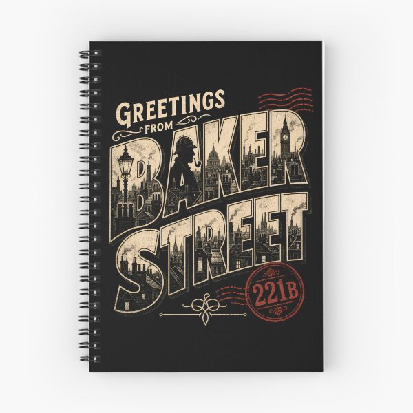 Item preview, Greetings From Baker Street London Sherlock Holmes Postcard designed and sold by Fenay Designs.