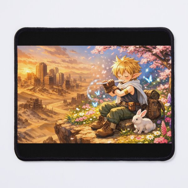 Item preview, Elf Boy Playing Magical Spring Flute designed and sold by Moondigger Merch.