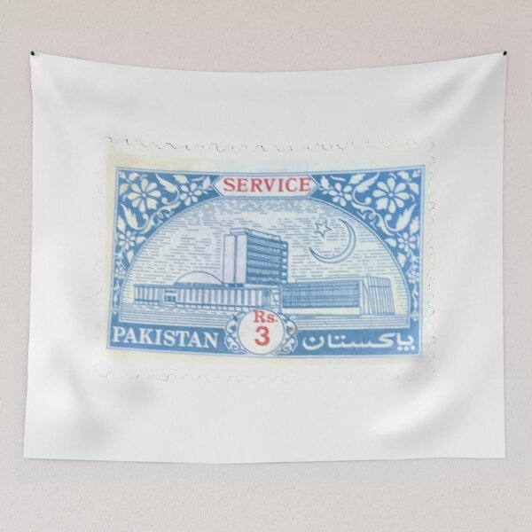 Item preview, Pakistan Service Blue Vintage Postage Stamp designed and sold by red-amber65.