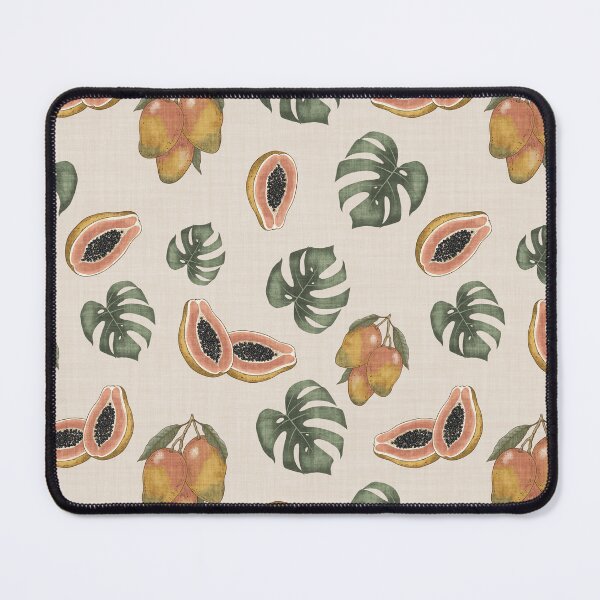Item preview, Organic Papaya and Monstera Leaf Toss Muted Tropical Fruit designed and sold by chrisdembinski.