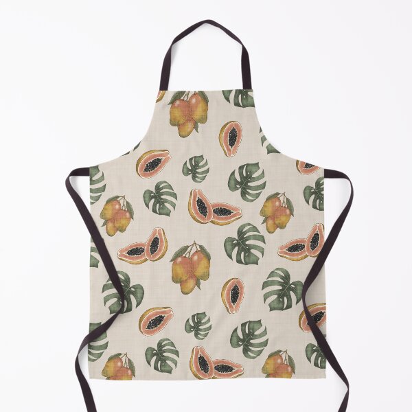 Item preview, Organic Papaya and Monstera Leaf Toss Muted Tropical Fruit designed and sold by chrisdembinski.