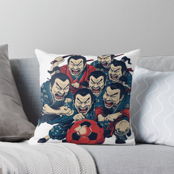 Item preview, Samurai Football Team - Japanese Ukiyo-e Soccer Parody Art designed and sold by Structure-Blue.