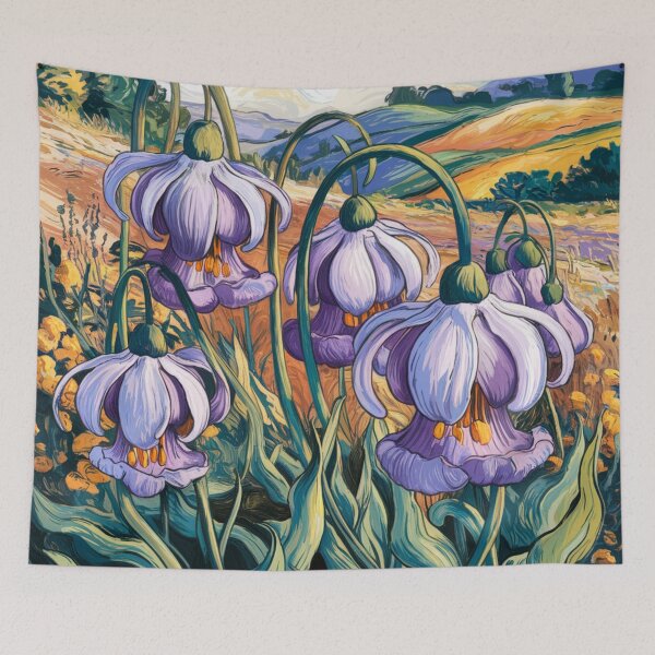 Item preview, Blue fritillary flowers,style Van Gogh. designed and sold by elegantpaterns.