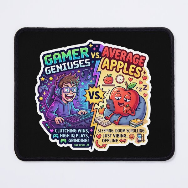 Item preview, Gamer Geniuses vs. Average Apples designed and sold by Zack's Digital Threads.