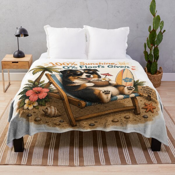 Item preview, 100% Sunshine 0% Floofs Given – Funny Black Tri Aussie designed and sold by DailyStruggleCo.