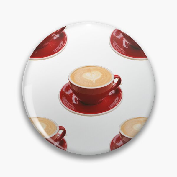 Item preview, Red Cappuccino Cup Heart Latte Art - Coffee Lover Print designed and sold by PabloRealePH.