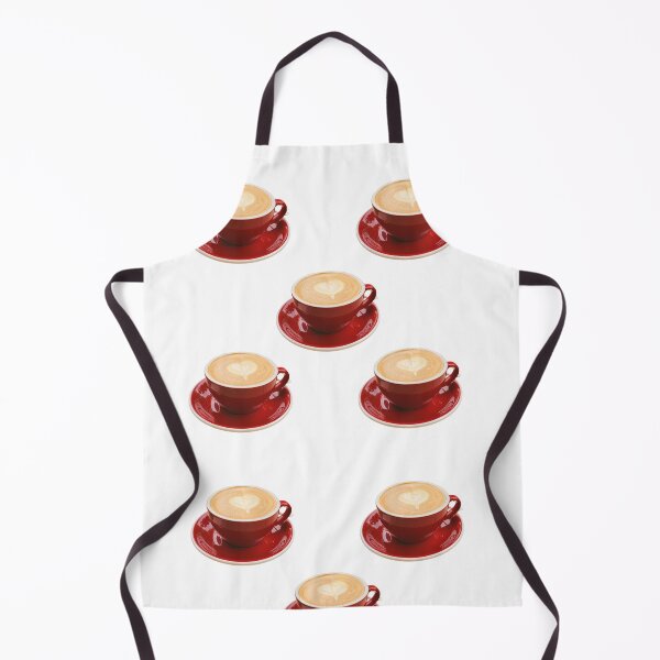 Item preview, Red Cappuccino Cup Heart Latte Art - Coffee Lover Print designed and sold by PabloRealePH.