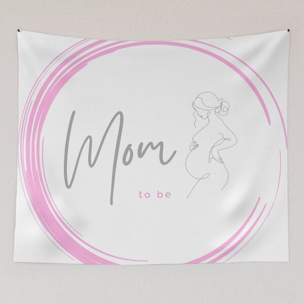 Item preview, Mom to Be Minimal Line Art - Pink designed and sold by MedusaGialla.