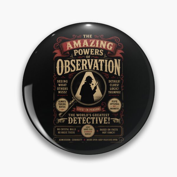 Item preview, The Amazing Powers of Observation Sherlock Holmes Poster Art designed and sold by Fenay Designs.