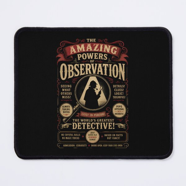 Item preview, The Amazing Powers of Observation Sherlock Holmes Poster Art designed and sold by Fenay Designs.