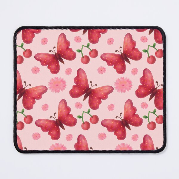 Item preview, Whimsical Watercolor Butterfly and Cherry Pattern  designed and sold by HopeAndHustle.