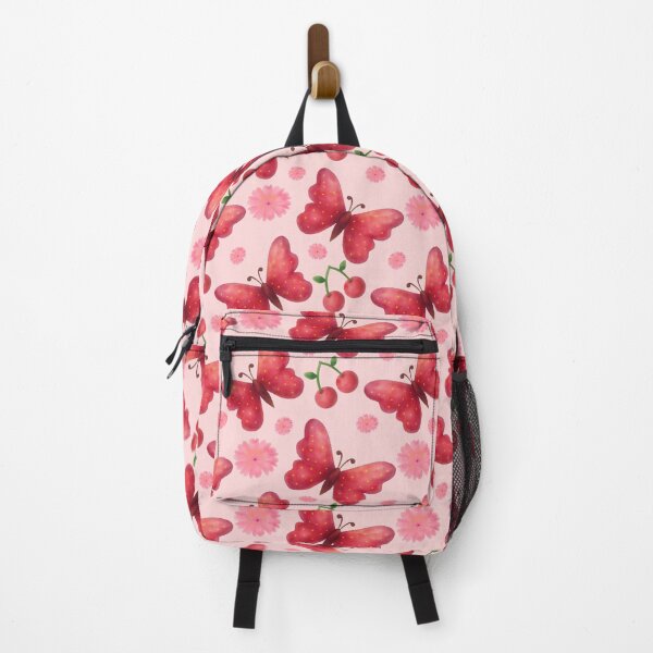 Item preview, Whimsical Watercolor Butterfly and Cherry Pattern designed and sold by HopeAndHustle.