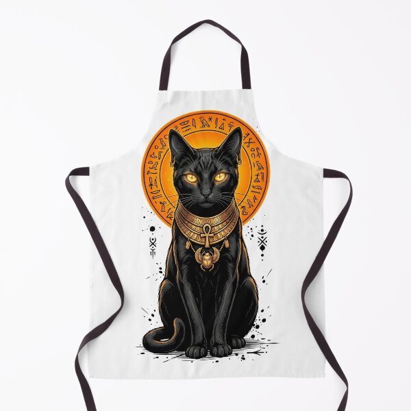 Item preview, Regal Egyptian Black Cat with Golden Ankh and Scarab designed and sold by Spiritualwall.
