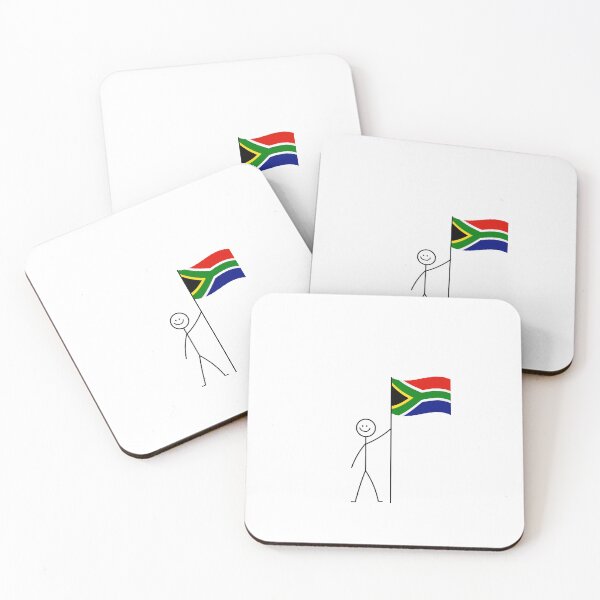 Item preview, Stick Figure Holding African Flag designed and sold by ScribbleHaus.