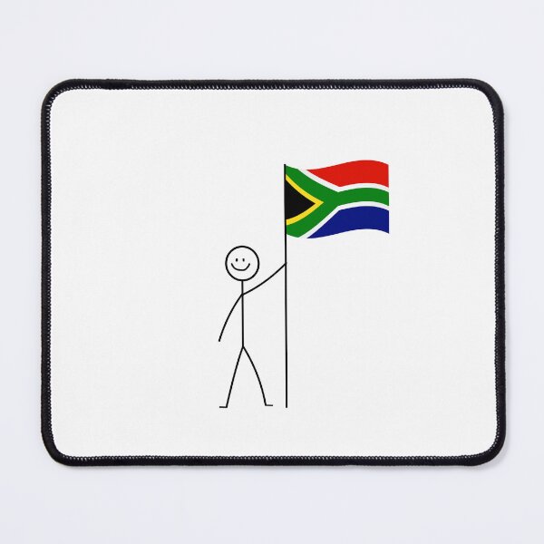 Item preview, Stick Figure Holding African Flag designed and sold by ScribbleHaus.