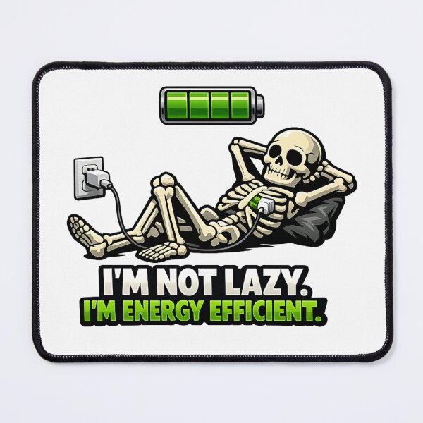 Item preview, Skeleton - I'm Not Lazy. I'm Energy Efficient. designed and sold by ESSClothing.
