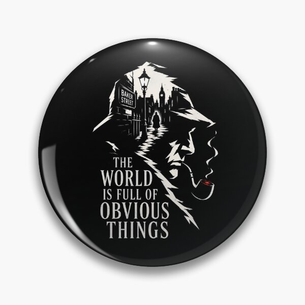 Item preview, Sherlock Holmes The World Is Full Of Obvious Things London Skyline Art designed and sold by Fenay Designs.