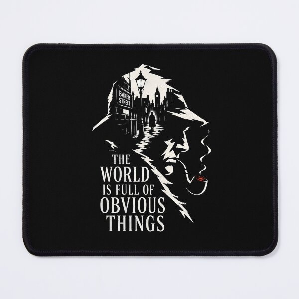 Item preview, Sherlock Holmes The World Is Full Of Obvious Things London Skyline Art designed and sold by Fenay Designs.