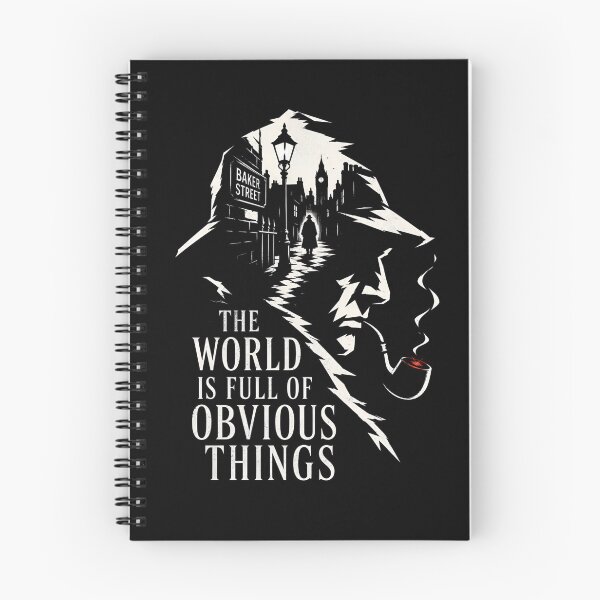 Item preview, Sherlock Holmes The World Is Full Of Obvious Things London Skyline Art designed and sold by Fenay Designs.