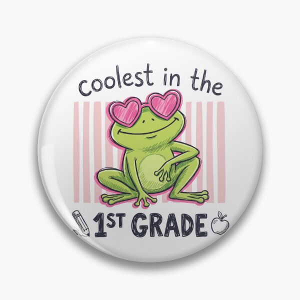 Item preview, Coolest in the 1st Grade Frog Shirt | Cute Back to School Frog with Heart Sunglasses designed and sold by JadmeStudio.
