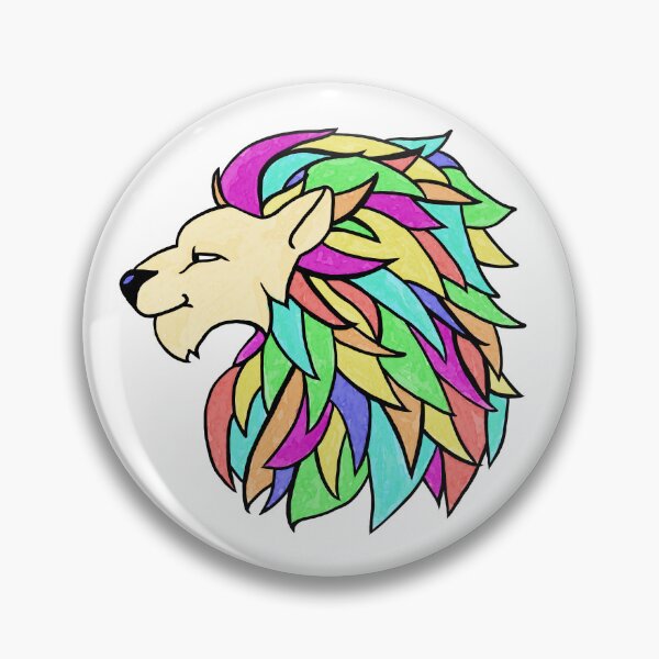 Item preview, Geometric Watercolour Lion Head designed and sold by DoodlingMissy.
