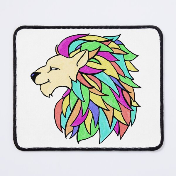 Item preview, Geometric Watercolour Lion Head designed and sold by DoodlingMissy.