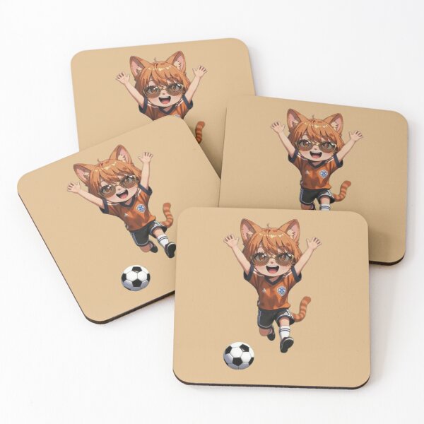 Item preview, Cute Chibi Fox Soccer Player Celebrating designed and sold by BLUESKY11a.