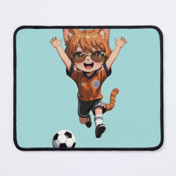Item preview, Cute Chibi Fox Soccer Player Celebrating designed and sold by BLUESKY11a.