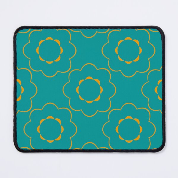Item preview, Bold Vintage Flower Design in teal designed and sold by StefanStudioArt.