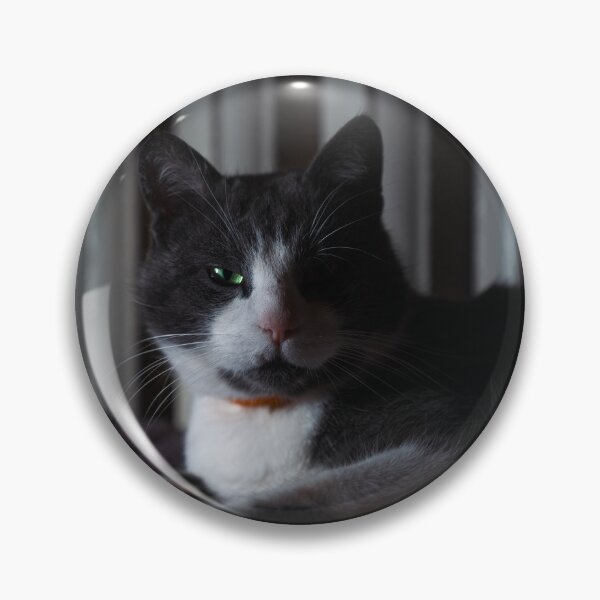 Item preview, Green Eyed Tuxedo Cat Portrait designed and sold by EllenNortt.