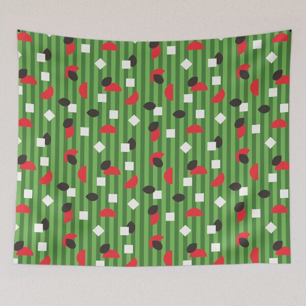 Item preview, Abstract Water Melon and Cheese Green Stripes designed and sold by Qousqoza7.