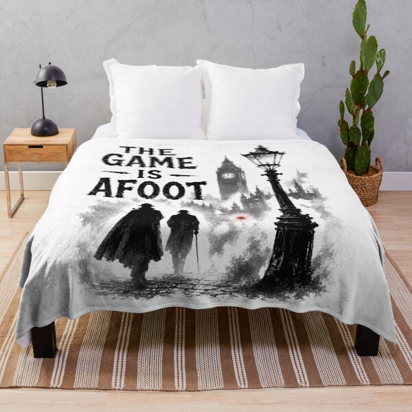 Item preview, The Game Is Afoot Sherlock Holmes Watson Foggy London Skyline designed and sold by Fenay Designs.