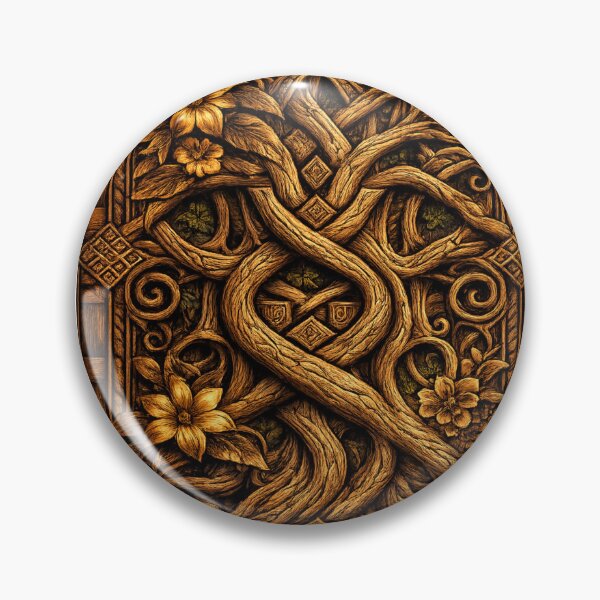 Item preview, Celtic Floral Woodcarving Nature Knotwork designed and sold by krujoArt.