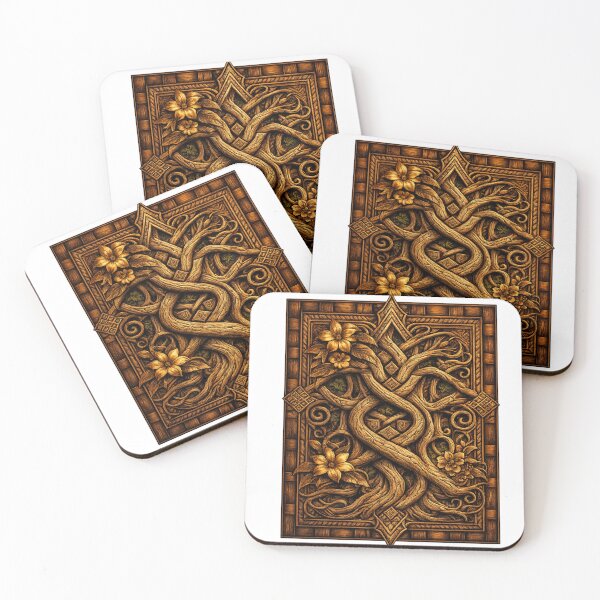 Item preview, Celtic Floral Woodcarving Nature Knotwork designed and sold by P jo.