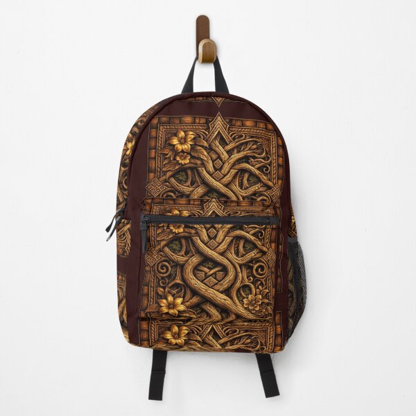 Item preview, Celtic Floral Woodcarving Nature Knotwork designed and sold by krujoArt.