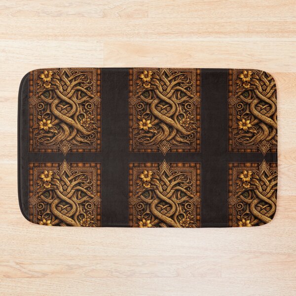 Item preview, Celtic Floral Woodcarving Nature Knotwork designed and sold by krujoArt.