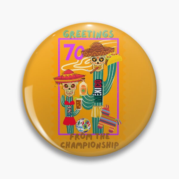 Item preview, Greetings From 70s Mexico Retro Soccer Fan Skeleton Vintage Travel Style Tee designed and sold by PMDesignStudio.