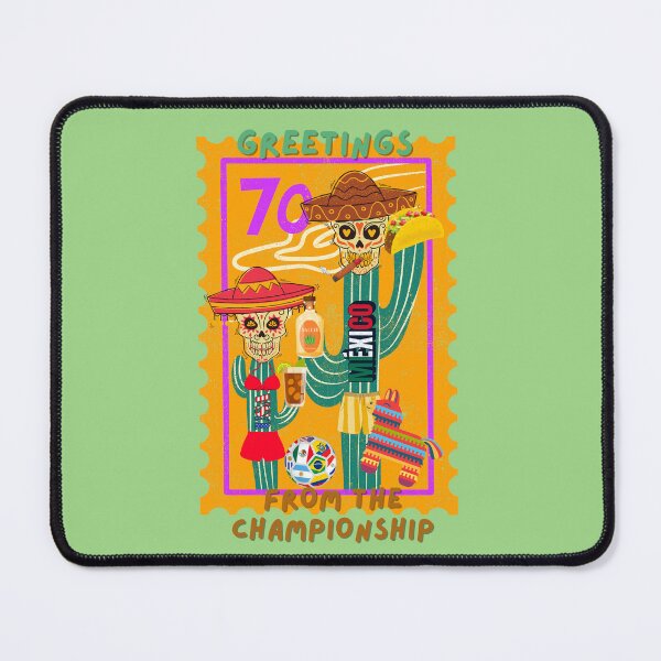 Item preview, Greetings From 70s Mexico Retro Soccer Fan Skeleton Vintage Travel Style Tee designed and sold by PMDesignStudio.