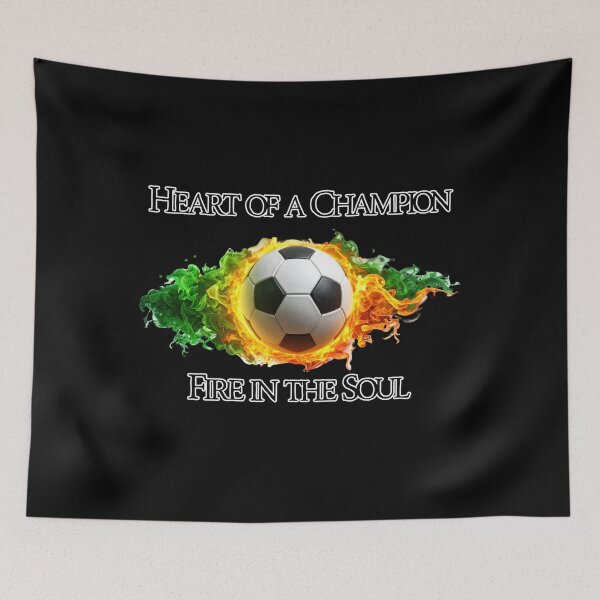Item preview, Heart Of A Champion Soccer Shirt, Fire In The Soul Football Tee, Motivational Sports Fan Graphic T-Shirt, Soccer Player Athlete Gift, Inspirational Football Coach Sweatshirt designed and sold by E20STUDIO.
