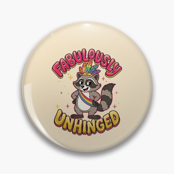Item preview, Fabulously Unhinged Raccoon Rainbow Crown Pride Graphic — Funny LGBT Dark Humor Confidence designed and sold by SkTee2k.