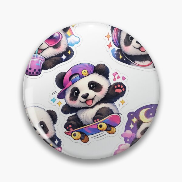 Item preview, Cute Gen Z Panda Sticker Pack designed and sold by bhoomi2005b.