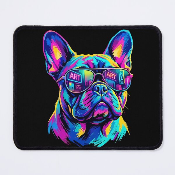 Item preview, Pop Art French Bulldog NYC Sunglasses - Neon Colorful Dog designed and sold by Pfotenfaden.